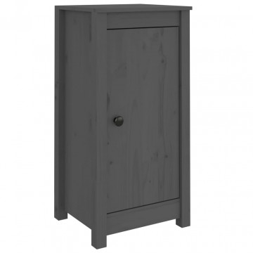 Servante, 2 buc., gri, 40x35x80 cm, lemn masiv de pin - Img 2