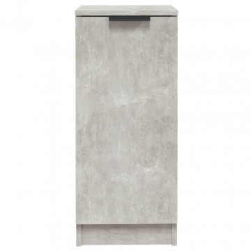 Servante, 2 buc., gri beton, 30x30x70 cm, lemn compozit - Img 5