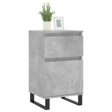 Servante, 2 buc., gri beton, 40x35x70 cm, lemn prelucrat - Img 3