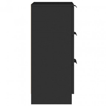 Servante, 2 buc., negru, 30x30x70 cm, lemn prelucrat - Img 7