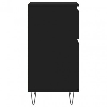 Servante, 2 buc., negru, 40x35x70 cm, lemn prelucrat - Img 7