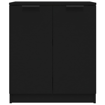 Servante, 2 buc., negru, 60x30x70 cm, lemn compozit - Img 4
