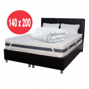 Set Avantaj Saltea Superortopedica Lux ROMA 140x200x23 plus 2 perne 50x70 plus Husa plus Pilota microfibra iarna 180x200 - Img 1