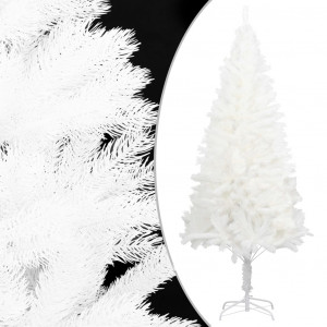 Set brad de Crăciun artificial cu LED-uri/globuri, alb, 180 cm - Img 2