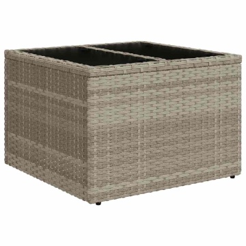 Set canapele de grădină cu perne, 7piese gri deschis poliratan - Img 8