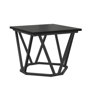 Set de 3 măsuțe de cafea din lemn de stejar negru - Img 4