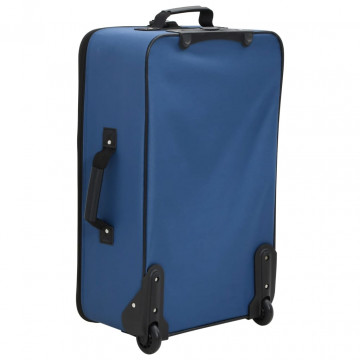 Set de bagaje de călătorie, 5 piese, albastru, material textil - Img 8