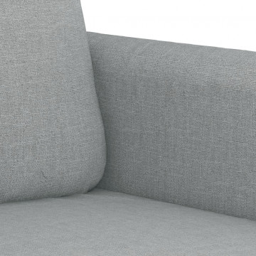 Set de canapele cu perne, 2 piese, gri deschis, material textil - Img 8