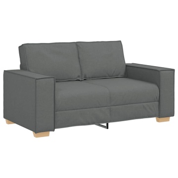 Set de canapele cu perne, 2 piese, gri închis, textil - Img 4