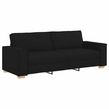 Set de canapele cu perne, 2 piese, negru, textil - Img 8