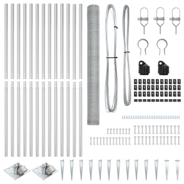 Set de gard Set de 2 Oțel galvanizat 25 x 1.5 m Durabil - Img 4