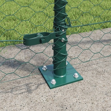 Set de Împrejmuire 2 Bucăți Verde Metal 25 x 1.5 m Durabil - Img 3
