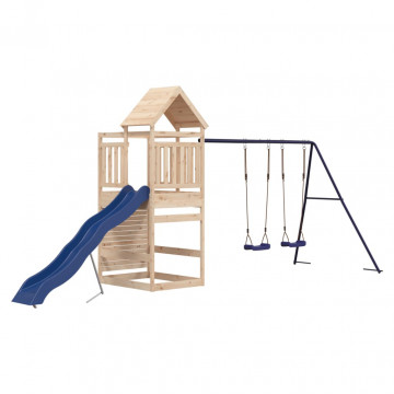 Set de joacă pentru exterior, lemn masiv de pin - Img 2