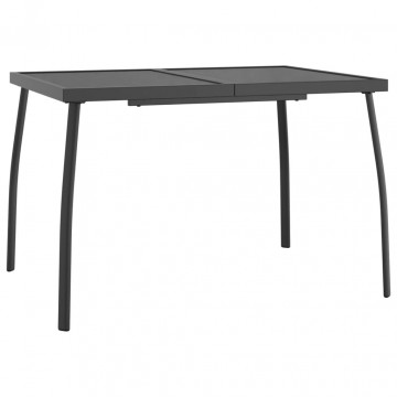 Set de masă pentru grădină, 5 piese, plasă metalică antracit - Img 5