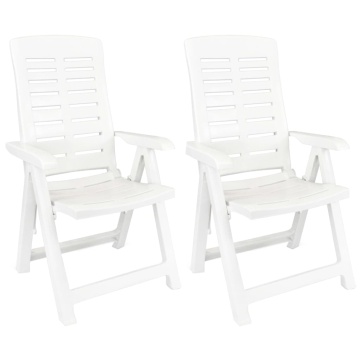 Set de mobilier pentru grădină, 3 piese, alb, polipropilenă - Img 4
