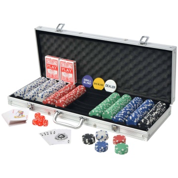 Set de poker cu 500 de jetoane din aluminiu - Img 2