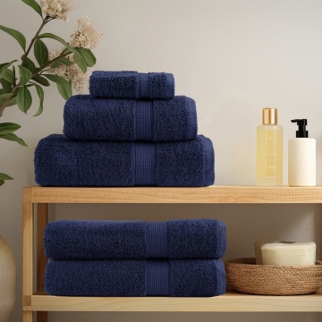 Set de prosoape premium SOLUND, 12 piese, bleumarin, 600 g/m² - Img 3