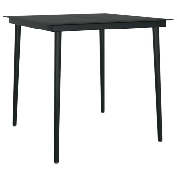 Set de sufragerie de grădină 5 piese neagră Sticlă Poly Rattan - Img 6