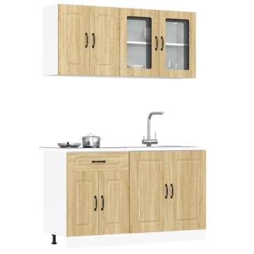 Set dulap de bucătărie din 4 piese „Kalmar” lemn stejar Sonoma - Img 1