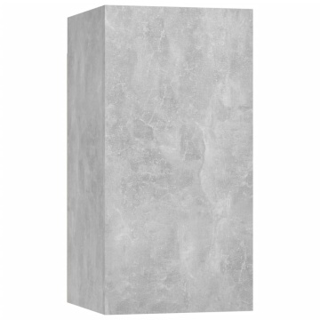 Set dulap TV, 6 piese, gri beton, lemn prelucrat - Img 4