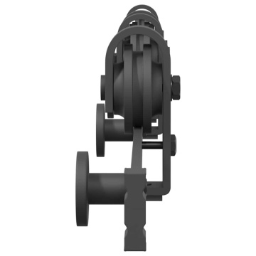 Set feronerie pentru ușă glisantă, negru, 183 cm, oțel - Img 5