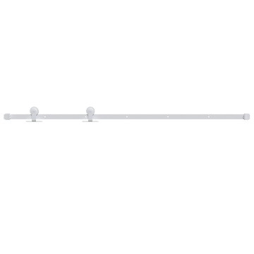 Set feronerie pentru uși glisante, alb, 183 cm, oțel - Img 2