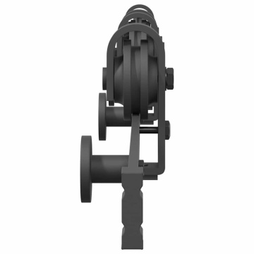 Set feronerie pentru uși glisante, negru, 200 cm, oțel - Img 5