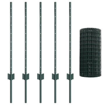 Set Gard de Grădină Set de 2 Verde Oțel 10 x 0.8 m Durabil - Img 2