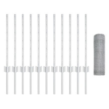 Set Gard Grădină Set de 2 Oțel galvanizat 25 x 0.5 m Durabil - Img 2