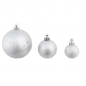 Set globuri de Crăciun 100 de piese, 6 cm, argintiu - Img 8