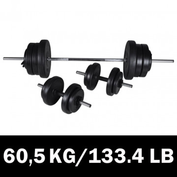 Set haltere+2 gantere 60,5kg - Img 1