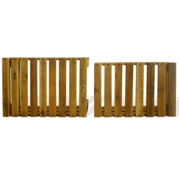 Set lăzi de mere 2 buc. Lemn masiv de salcâm - Img 8
