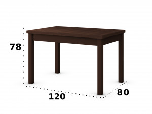 Set masa extensibila 120x150cm cu 4 scaune tapitate, mb-13 max5 si s-37 boss7 o2, nuc, lemn masiv, stofa - Img 4