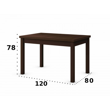 Set masa extensibila 120x150cm cu 4 scaune tapitate, mb-13 max5 si s-37 boss7 o2, nuc, lemn masiv, stofa - Img 8