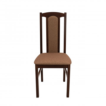 Set masa extensibila 140 x 180 cm cu 4 scaune tapitate, mb-21 modena1 si s-37 boss7 o15, nuc, lemn masiv de fag, stofa - Img 7