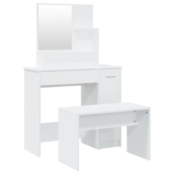 Set măsuță de toaletă, alb, 86,5x35x136 cm - Img 2