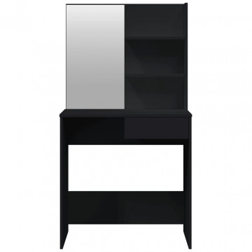 Set măsuță de toaletă, negru, 74,5x40x141 cm - Img 5