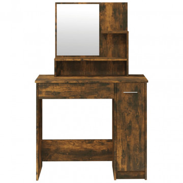 Set măsuță de toaletă, stejar afumat, 86,5x35x136 cm - Img 5