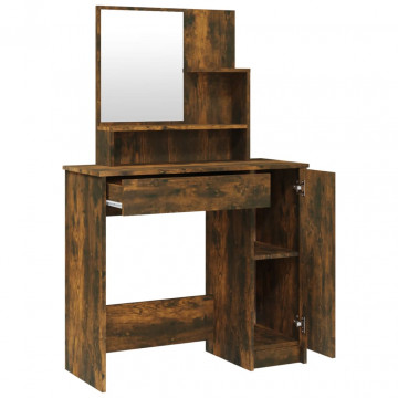 Set măsuță de toaletă, stejar afumat, 86,5x35x136 cm - Img 8