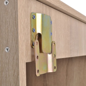 Set mobilier baie format din 9 piese cu chiuvete incluse, Bej - Img 6