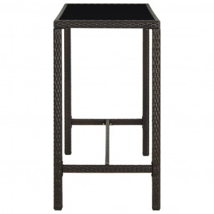 Set mobilier bar de grădină, 5 piese, maro, poliratan - Img 4