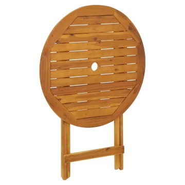 Set mobilier bistro, 3 piese, textil antracit/lemn masiv - Img 6