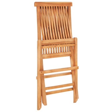 Set mobilier bistro cu perne antracit, 3 piese, lemn masiv tec - Img 6