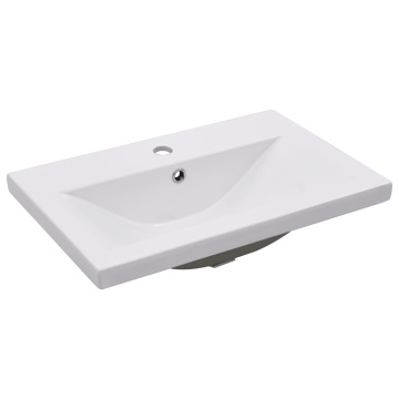 Set mobilier de baie, 2 piese, ceramică și lemn prelucrat - Img 5