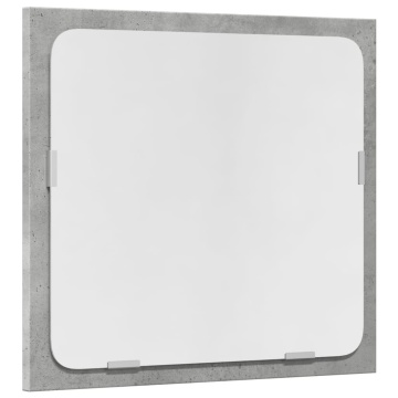 Set mobilier de baie, 2 piese, gri beton, lemn compozit - Img 7