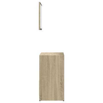 Set mobilier de baie, 2 piese, stejar sonoma, lemn prelucrat - Img 6