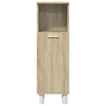 Set mobilier de baie, 3 piese, stejar sonoma, lemn prelucrat - Img 6