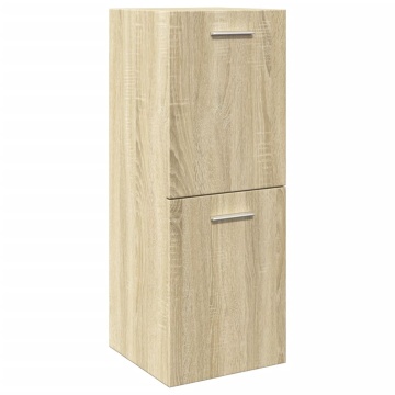 Set mobilier de baie, 4 piese, stejar sonoma, lemn prelucrat - Img 7