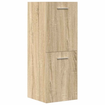 Set mobilier de baie, 4 piese, stejar sonoma, lemn prelucrat - Img 8