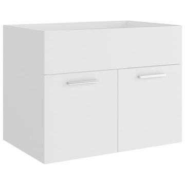 Set mobilier de baie, alb, lemn prelucrat - Img 6